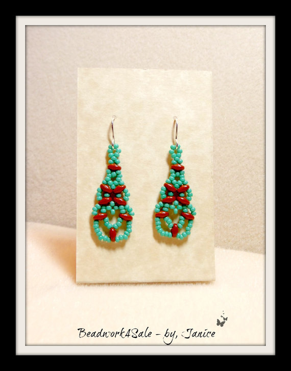 A Touch Of The Southwest Chandelier Seed Bead Earrings